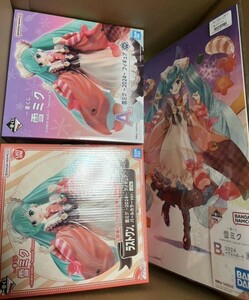 【3種類セット】一番くじ 雪ミク SNOW MIKU Second Season ラストワン賞 雪ミク 2024 フィギュア パールカラーver. A賞 B賞 イラストボード