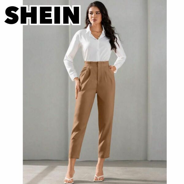 SHEIN 無地柄ウエスト グロップド パンツ レディース