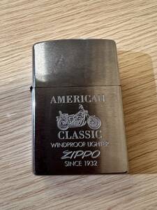 【4093】ZIPPO ジッポ 1997年製 ヴィンテージ 希少モデル American Classic BIKE バイク ロゴ アメリカンクラシック WINDPROOF 火花確認済