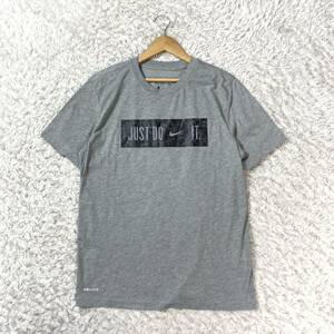 NIKE ナイキ 半袖Tシャツ グレー ロゴ ドライフィット M YA6079