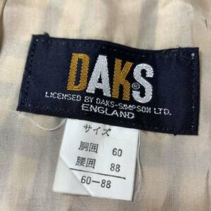 DAKS ダックス プリーツスカート ベージュ ブラウン チェック 60-88 YA6116の画像5