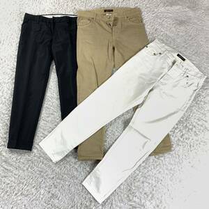 3 point set Stunning Lure chinos slacks black beige white 36 YA6143