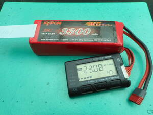 KYPOM K6 22.2V 3300mA 35C-70CB ６S Lipoバッテリー（ユーズド）ＮＯ．１