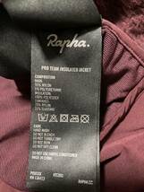 rapha メンズ プロチームインサレーティッドジャケット サイズL エンジ色 美品 冬用 アウター ブルベ ラファ_画像5