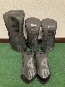 バルド BALDO 2023 STAND HEAD COVER ヘッドカバー ドライバー　フェアウェイウッド用 FW用 ユーティリティ用5点セット　チャコール