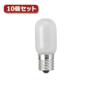 YAZAWA ナツメ球 T20 E12 10W ホワイト10個セット T201210WX10