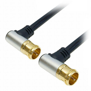 HORIC horn lik antenna cable 1.5m black aluminium head both sides L character difference included type connector AC15-676BK