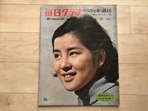 195　毎日グラフ 1965年4月25日　表紙・吉永小百合　中気坂を乗り越える