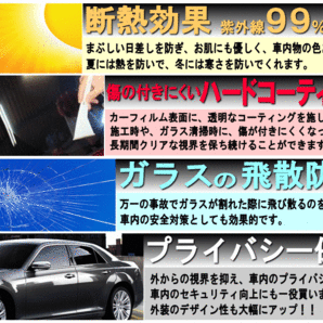 フロント (s) チェイサー X10 (26%) カット済みカーフィルム 運転席 助手席 プライバシースモーク スモーク 100系 JZX100 JZX101 JZX105 GXの画像5