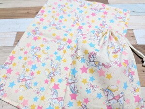 ＊40×60cm＊ハンドメイド＊ランチョンマット・巾着袋給食セット＊ユニコーン×星柄＊入園・入学・新学期準備＊小学校