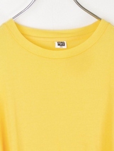 67nowos ノーウォス 23SS Gauze t-shirt ガーゼTシャツ F イエロー/オレンジ シアーカットソー オーバーサイズ 新品_画像6