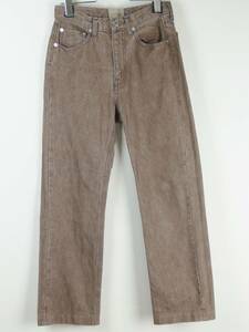 THE SHISHIKUI ザ・シシクイ BASIC JEANS / BROWN ベーシックシーンズ デニム ブラウン 赤茶系 25 新品 コットン DODO JEANS