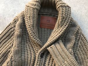 SCOTCH&SODA ショールカラー仕様 モヘヤ混 肉厚 ウールニットカーディガン S スコッチアンドソーダ メンズ セーター ジャケット