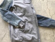 美品 DIESEL デニム切り替え スウェット ジップアップパーカー S ディーゼル レディース ジャケット トレーナー セーター 灰 グレー_画像8