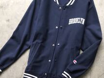 BEAMS別注 Champion [WINDSTOPPER] [BROOKLYN] リバースウィーブ スウェット スナップカーディガン L REVERSE WEAVE ウインドストッパー 紺_画像10