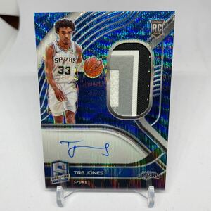 【NBAカードRC世界に30枚】2020-21 Panini Spectra RPA BLUE Auto Patch TRE JONES/30