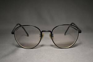 VINTAGE【Charmant/シャルマン】Ivy Leaguers フルリム ラウンド型 眼鏡フレーム ブラック ヴィンテージ オールド サングラス