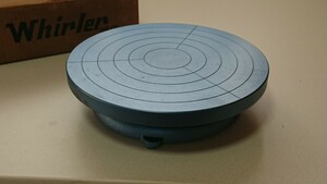 【新品未使用】陶芸用 手ろくろ 手轆轤 手回し スジ車 Whirler 直径25ｃｍ ターンテーブル 絵付け 塗装 工芸 工作 フィギュア プラモデル