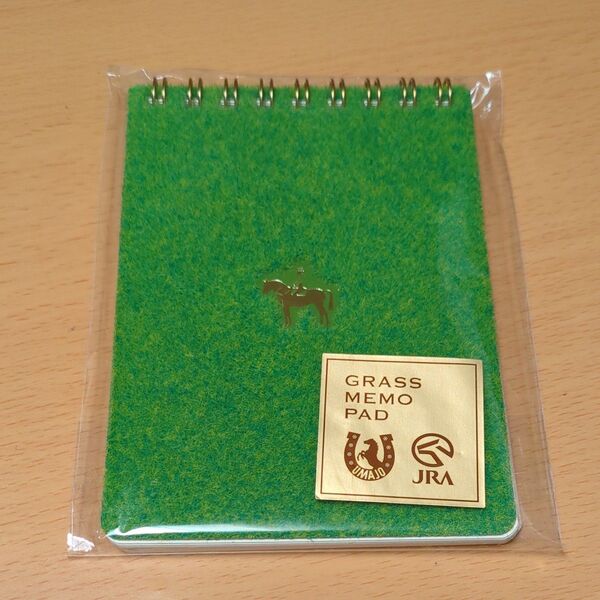 ウマ女　GRASS　MEMO　PAD　メモ帳　芝風表紙　ハンズ製？　未使用　未開封