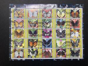  foreign stamp ( settled : order cancel :. seal equipped )jibchi2003 year issue insect | butterfly 25 kind seat -chou butterfly .