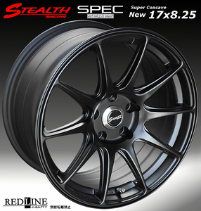 ■ ステルスレーシング Spec01 ■ 17x8.25J+20　PCD114.3　ホイール4本セット　走り屋/チューニングカーにお勧め幅広サイズ