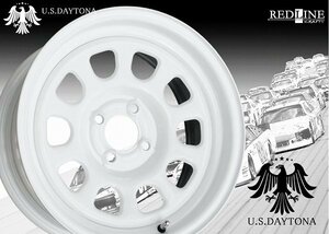 ★ U.S.Daytona ★ 15x7.0J OFF+20 PCD100 ホワイトカラー ホイール4本セット 走り屋/深リム/ヘラフラ/シャコタン仕様車に!!　