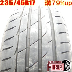 中古タイヤ 235/45r17 タイヤ BRIDGESTONE POTENZA Adrenalin RE004 1本 単品 ランサーエボリューション ベンツEクラス 中古 17インチ