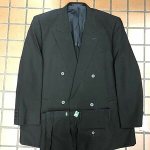 新品　未使用　タグ付き　ウール80% 礼服　ブラックスーツ　ダブルフォーマル　サイズAB7 2タック　冠婚葬祭　アジャスター付き