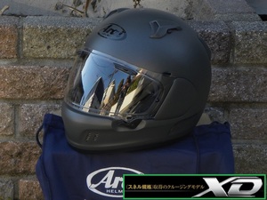 ★唯我独走/無傷！Arai/アライ/フルフェイスエックス・ディー(XD/XL61-62cm/フラットブラック/クリアシールド/抗菌消臭防汚)55,000円超美品