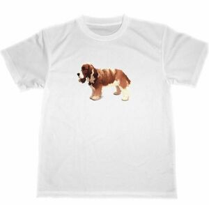 コッカースパニエル　ドライ　Tシャツ　ペット　グッズ　イラスト　dog dry T-shirt