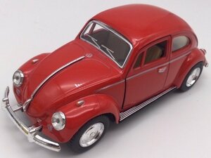 1台売り　赤色　1/32 クラシックビンテージルック ビートル ミニカー フォルクスワーゲン　赤黄青黒 クラシックカー 外車