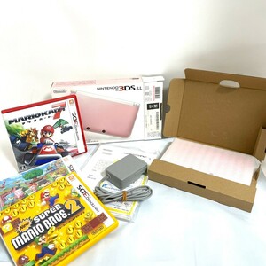 Nintendo 任天堂 ニンテンドー3DSLL 極美品　動作確認済み　箱付き　カセット付　ゲーム機　DS