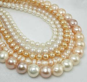 ★おまとめ天然パール 本真珠 最高級 3.2-7.5mm 70g 連材 宝石 ジュエリー 