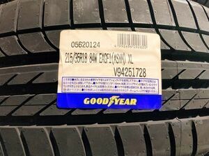 収納袋付 送料無料 未使用品 2本セット (KB0032.8)215/35R18 84W XL　GOODYEAR　ASYMMETRIC 　夏タイヤ　サマータイヤ 2018年～