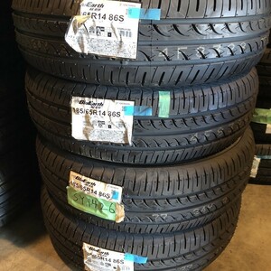 収納袋付 送料無料 新品 4本セット (S102437.8) 185/65R14 86S YOKOHAMA BluEarth AE-01F 2020年製造 屋内保管 夏タイヤ　185/65/14,