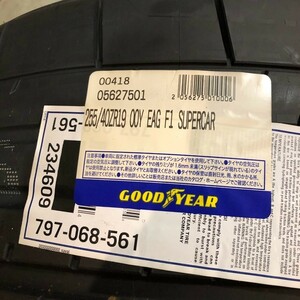 収納袋付 送料無料 新品 4本セット (MP0249.8) 255/40R19 100Y GOODYEAR EAG F1 SUPERCAR3 XLFPVSB 2020年以降製造 255/40/19 夏タイヤ,