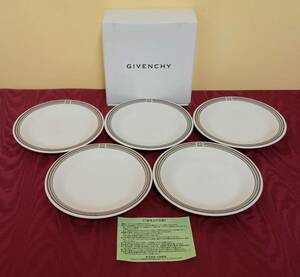 【GIVENCHY 小皿 5枚】洋食器 料理 陶器 磁器【B2-4-2】0207