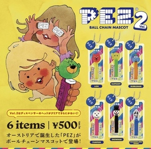 PEZ ボールチェーンマスコット Vol.2 全6種セット ガチャ 送料無料 匿名配送