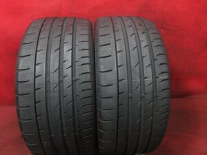 タイヤ 2本 245/35R19 コンチネンタル CONTISPORT CONTACT 3 バリ バリ山 溝アリ 送料無料★14271T