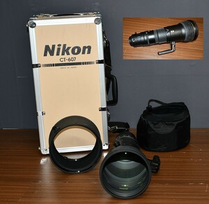 AY2-36　NIKON AF-S NIKKOR 600mm 1:4G ED VR 望遠 レンズ ニコン レンズ CT-607 トランクケース付き　保管品　簡易確認済み
