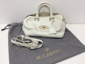 S1281　Mulberry マルベリー 2way ハンドバッグ 白 ホワイト レディース 鞄 オシャレ ブランド