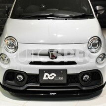 ABARTH　595　シリーズ4　フロント リップ アンダー スポイラー　S4　グロス ブラック　艶 黒　アバルト　カスタム パーツ　AUTOSPEC._画像3