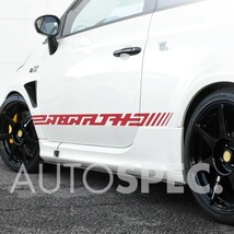 ABARTH　500　595　695　サイド デカール　チェリー レッド　赤　ナロー　AUTOSPEC.　カスタム　パーツ　ステッカー　アバルト595_画像1