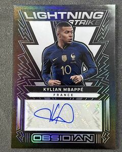 ★132枚限定★ エムバペ Kylian Mbappe 2022-23 Panini Obsidian Auto 直筆サイン レアル移籍予定