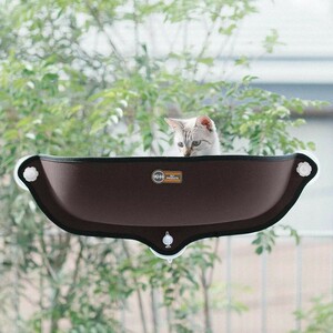 K&H WINDOW BED KITTY SILL（ブラウン）ネジ式吸盤猫用ベッド