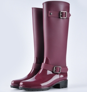  lady's fasho dressing up long height rain shoes rain boots . slide waterproof commuting going to school PT357-2