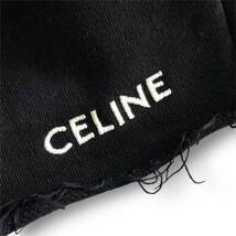 CELINE セリーヌ Embroidered Shorts 刺繍ロゴ エンブロイダリー スウェット カットオフ ショーツ ハーフパンツ 黒 L 2Z063052H 国内正規_画像4