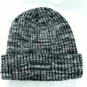 HEAD ヘッド　 ニット帽 ニットキャップ キャップ 帽子 黒 ブラック　ユニセックス　男女兼用　春キャップ　カジュアル　ロゴ