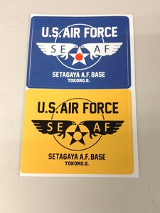 世田谷ベース　ステッカー　★　所ジョージ　U.S. Air Force　Setagaya A.F. Base　★　アメリカ　アメ車　アメカジ　ミリタリー　★