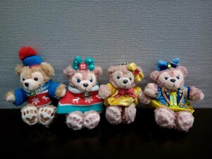 ディズニー TDS ダッフィー シェリーメイ ぬいぐるみストラップ 4点 TDL30th TDS15th クリスマス 1C28 【60】